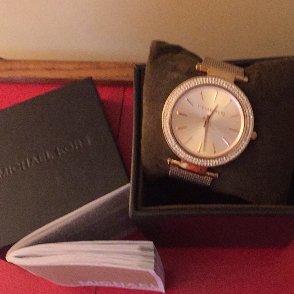 Rose gold MK watch